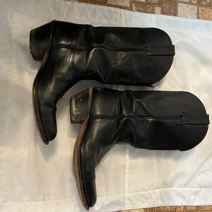 Frye Men's Black Leather Western Boots